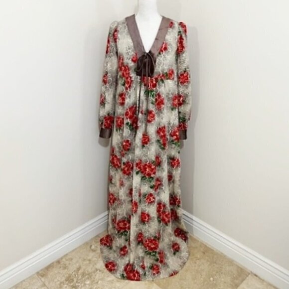 Wendy's Mother Wear Dresses & Skirts - Vintage Wendy's Mother Wear Long Floral Maxi Maternity Dress
